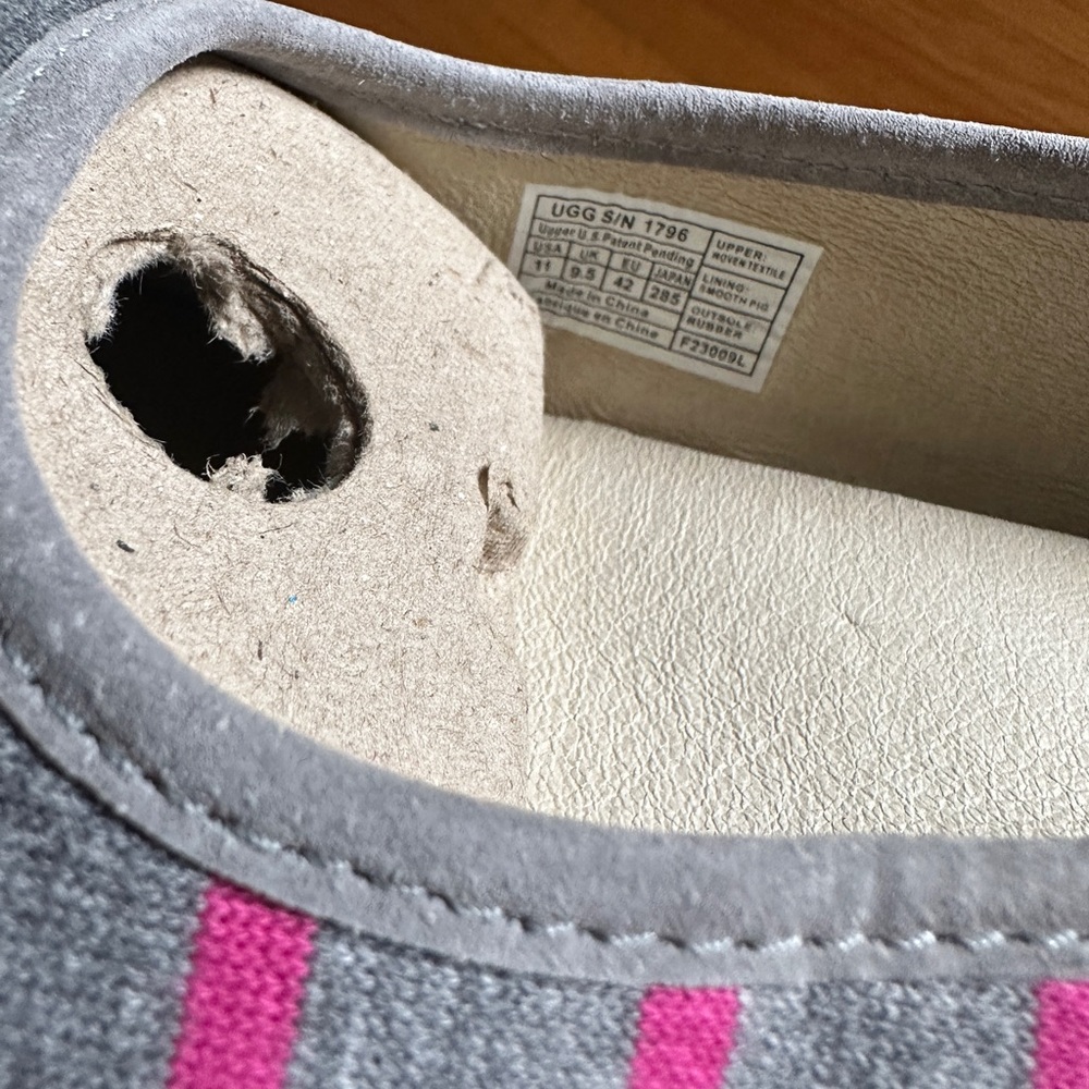 Ugg Neema Grey & Pink Platform Shoes, Women’s size 11, NIB - Picture 6 of 7